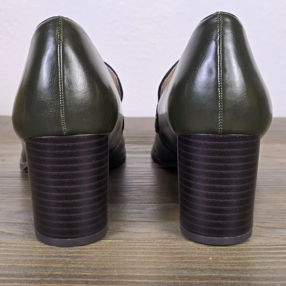 Journee Collection - Crawford Loafer Pump olive green Women's 8.5M